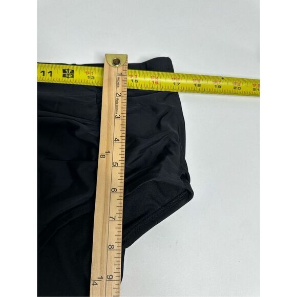 California Waves Plus Shirred Swim Bottoms Size 2 (20/22) Black Tummy Control - Picture 8 of 11